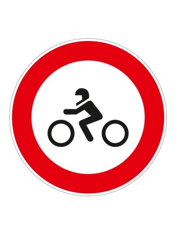 Disc diameter 60 cm class 1 fig. 56 &quot;transit forbidden to motorcycles&quot;