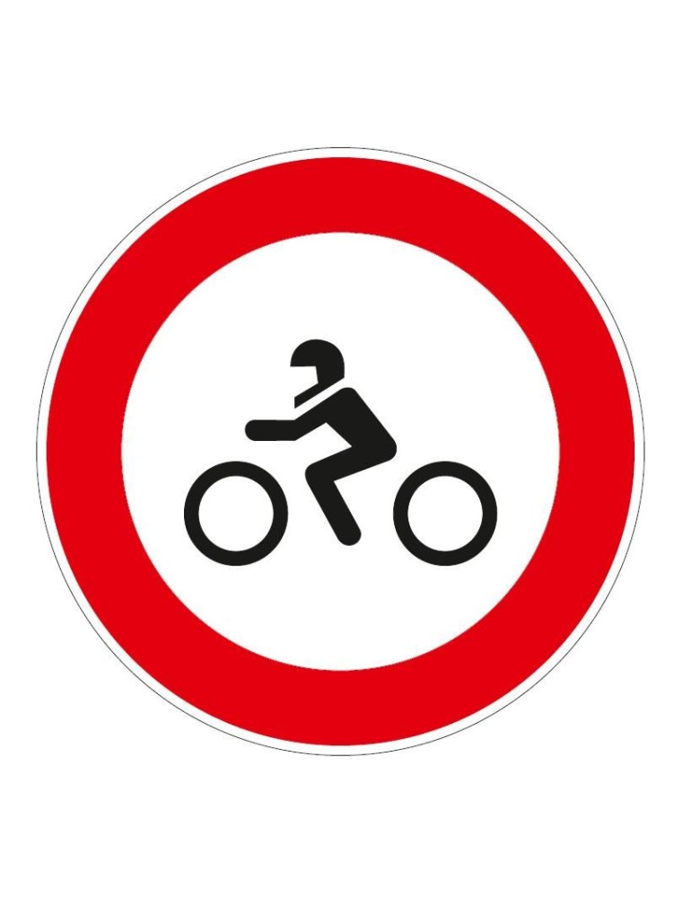 Disc diameter 60 cm class 1 fig. 56 "transit forbidden to motorcycles" Disc diameter 60 cm class 1 fig. 56 "transit forbidden to motorcycles"