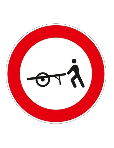 Disc diameter 60 cm class 1 fig. 57 &quot;transit forbidden to vehicles by hand&quot;