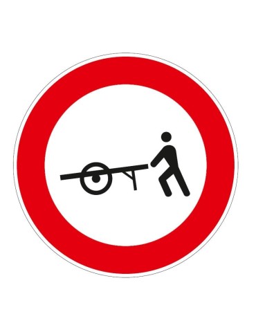 Scheibendurchmesser 60 cm, Klasse 1, Abb. 57 "Für Fahrzeuge von Hand verbotener Transport"