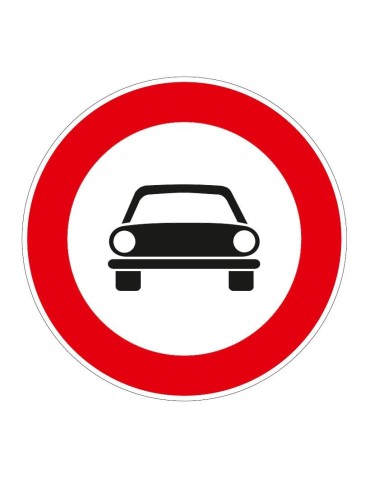 Disc diameter 60 cm class 1 fig. 58 &quot;transit prohibited to all motor vehicles&quot;