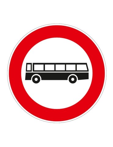 Disco diametro 60 cm classe 1 fig. 59 &quot; transito vietato autobus &quot;