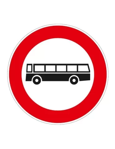 Disco diametro 60 cm classe 1 fig. 59 &quot; transito vietato autobus &quot;