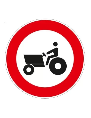 Disco di diametro 60 cm classe 1 fig. 62 &quot; transito vietato alle macchine agricole &quot;