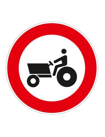 Scheibe mit einem Durchmesser von 60 cm Klasse 1 Abb. 62 "Transit verboten für landwirtschaftliche Maschinen"