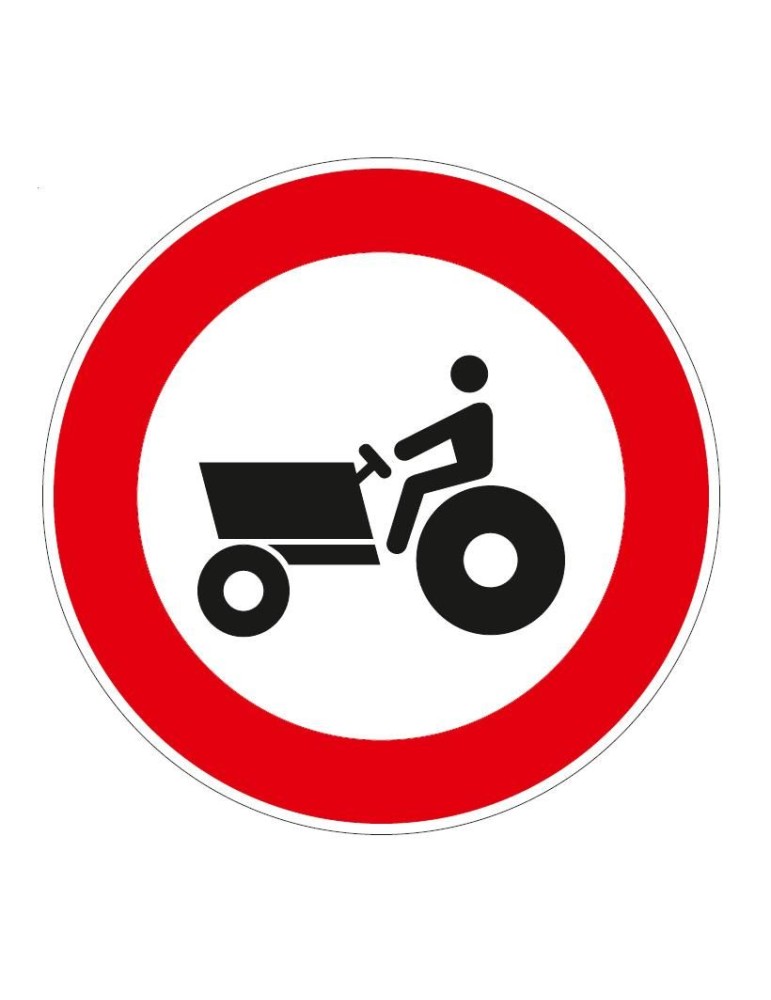 Disc with a diameter of 60 cm class 1 fig. 62 "transit prohibited for agricultural machinery" Disc with a diameter of 60 cm class 1 fig. 62 "transit prohibited for agricultural machinery"