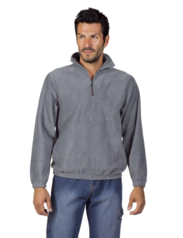 Polyester pyle with short zip Polyester pyle with short zip