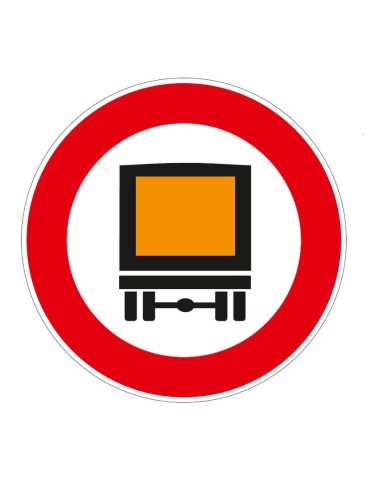 Disc with a diameter of 60 cm class 1 fig. 63 &quot;transit prohibited for vehicles transporting dangerous goods&quot;