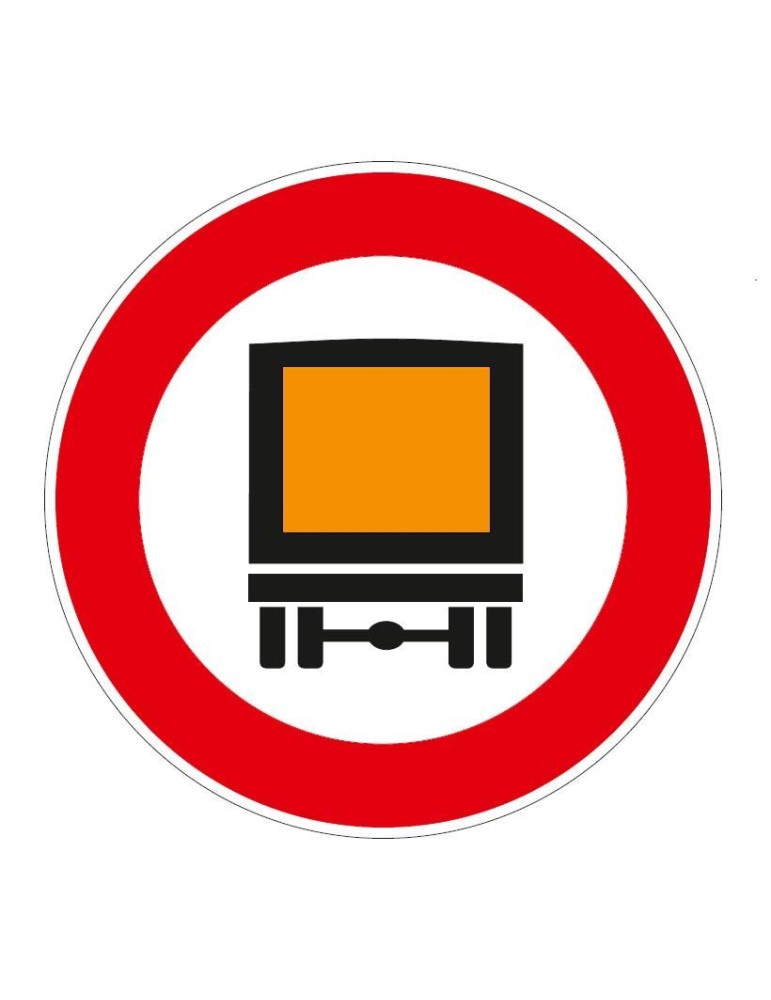 Disque de 60 cm de diamètre classe 1 fig. 63 « transit interdit pour les véhicules transportant des marchandises dangereuses »