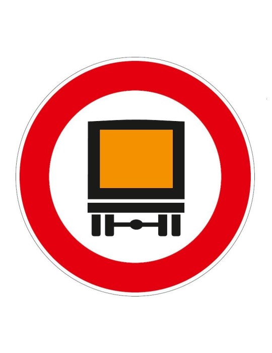 Disque de 60 cm de diamètre classe 1 fig. 63 « transit interdit pour les véhicules transportant des marchandises dangereuses »