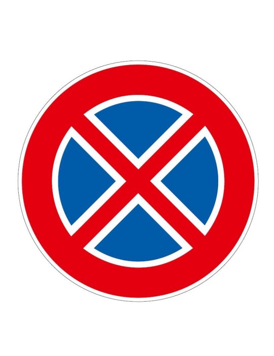 Disque de 60 cm de diamètre classe 1 fig. 75 « pas d’arrêt »