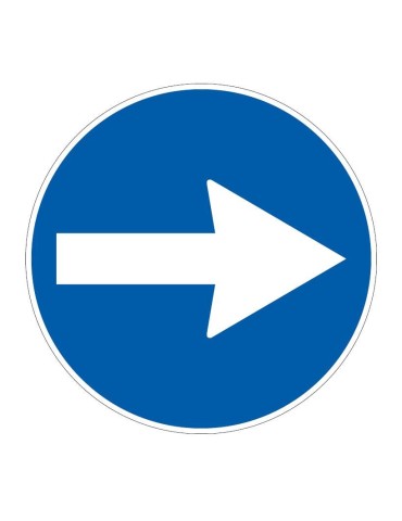 Disc with a diameter of 40 cm class 1 fig. 80/c &quot; compulsory direction to the right &quot;