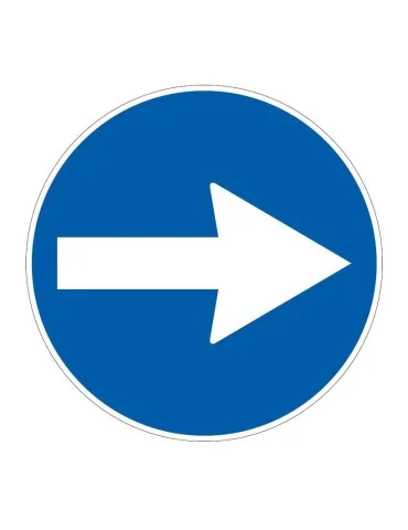 Disc with a diameter of 40 cm class 1 fig. 80/c &quot; compulsory direction to the right &quot;