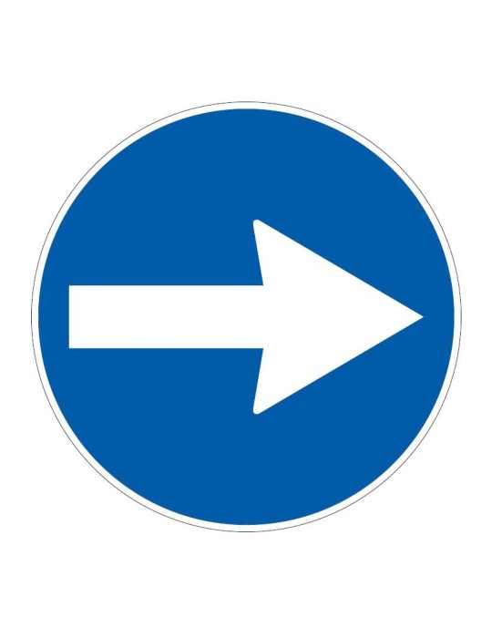 Disc with a diameter of 40 cm class 1 fig. 80/c " compulsory direction to the right "