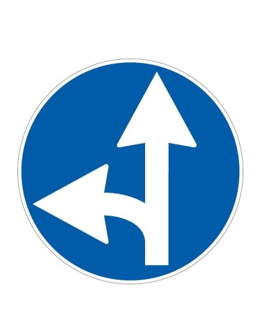 Disque d’un diamètre de 60 cm classe 1 fig. 81/c " directions droites et gauches autorisées »