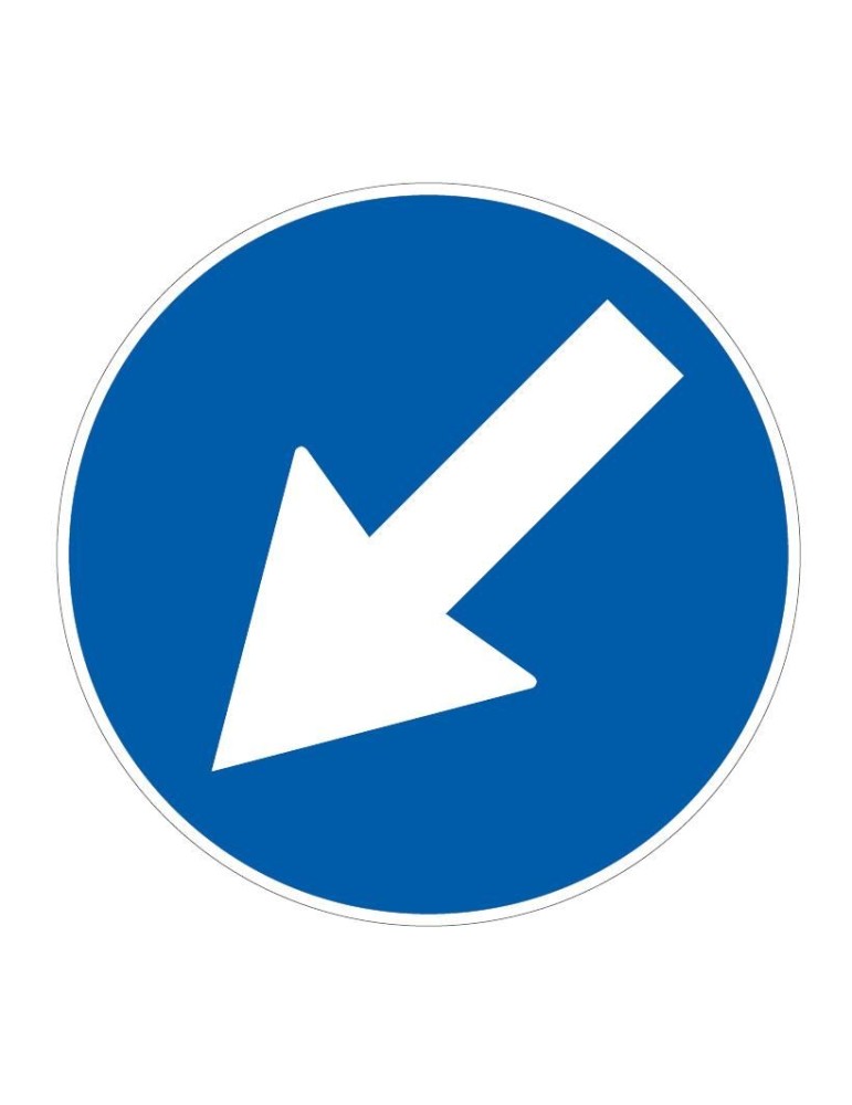 Disc diameter 40 cm class 1 fig. 82/a " compulsory passage to the left "
