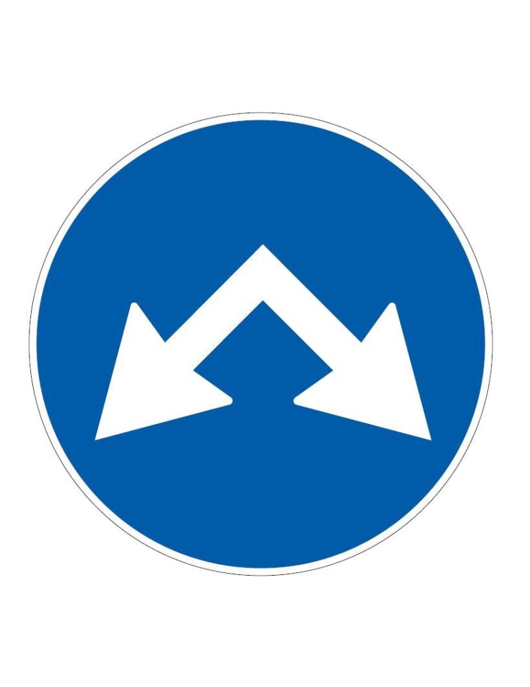 Disco con un diámetro de 40 cm clase 1 fig. 83 "pasajes permitidos"