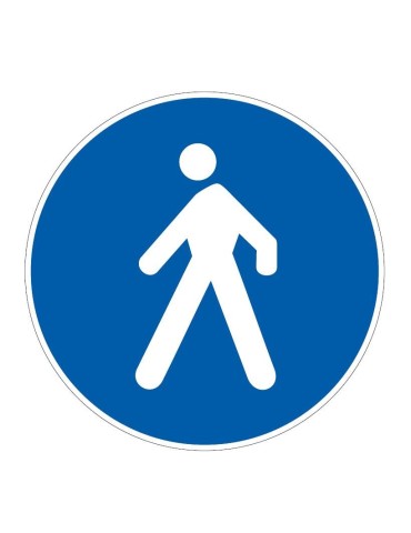Disco di diametro 40 cm classe 1 fig. 88 &quot; percorso pedonale &quot;