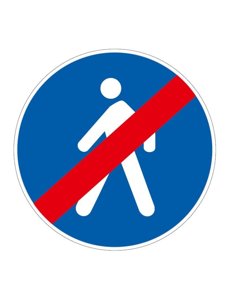 Disc diameter 60 cm class 1 fig. 89 " end of the pedestrian path "