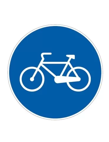 Disco di diametro 60 cm classe 1 fig. 90 &quot; pista ciclabile &quot;
