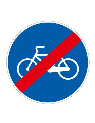 Disco diametro 40 cm classe 1 fig. 91 &quot; fine pista ciclabile &quot;