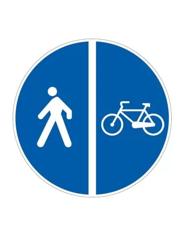 Disc with a diameter of 60 cm class 1 fig. 92/a &quot;cycle path adjacent to the sidewalk&quot;
