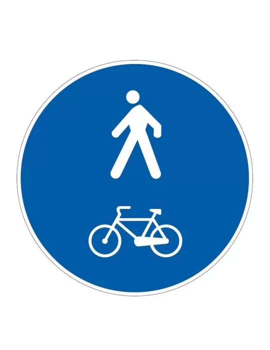 Disc diam. 60 cm sheet metal class 1 fig. 92/b "pedestrian and cycle path" Disc diam. 60 cm sheet metal class 1 fig. 92/b "pedestrian and cycle path"