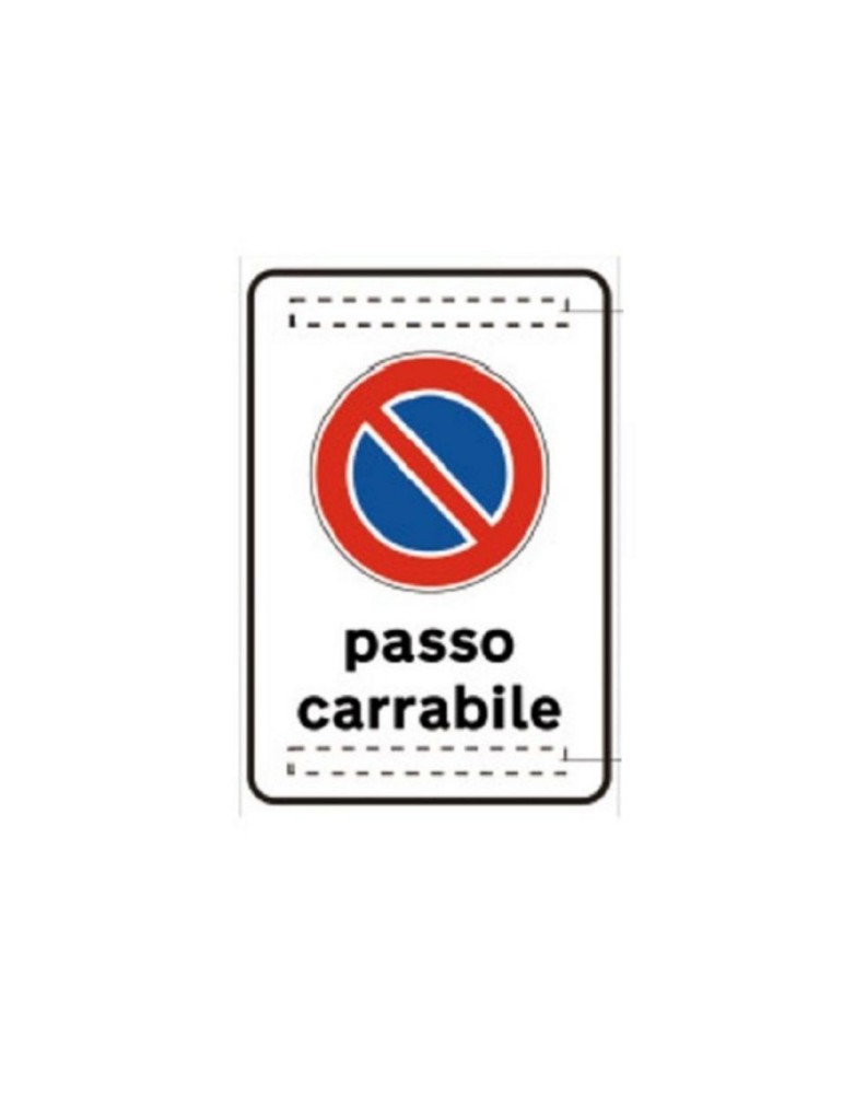 Pannello integrativo in lamiera classe 1 40x60 fig. 78 " passo carrabile "