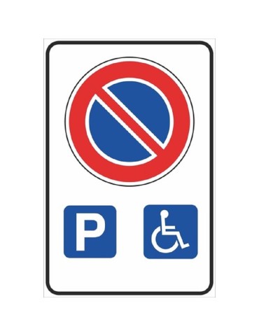 Class 1 40x60 sheet metal sign fig. 79/a &quot;parking allowed to particular categories&quot;