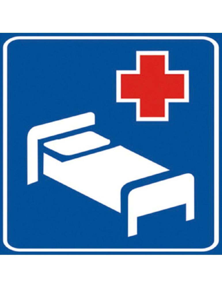 Targa 60x60 lamiera classe 1 fig. 302 " ospedale " Targa 60x60 lamiera classe 1 fig. 302 " ospedale "