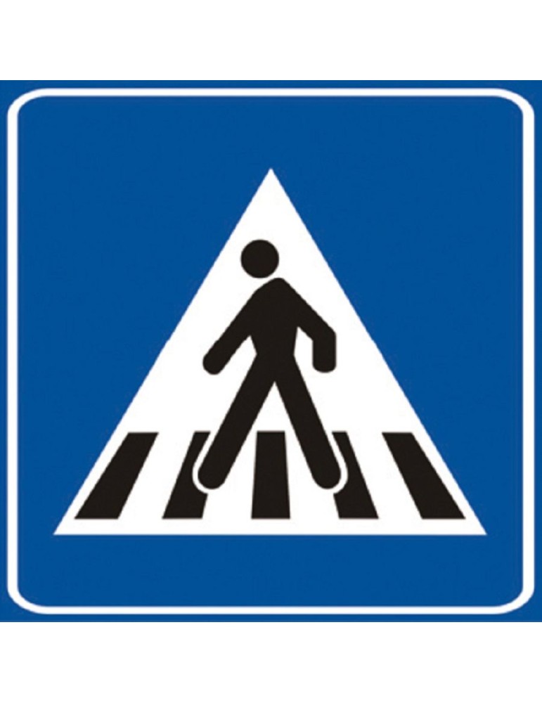 Plaque 60x60 tôle classe 1 fig. 303 « passage piéton »