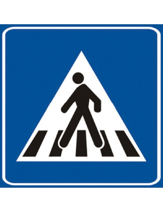 Plate 60x60 sheet metal class 1 fig. 303 " pedestrian crossing "
