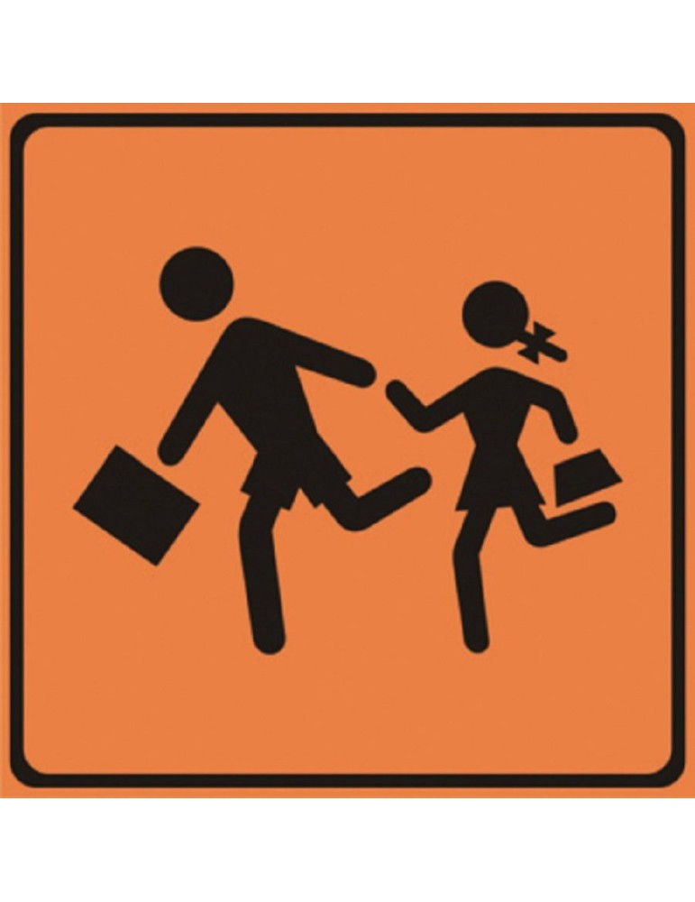 Plaque 40x40 tôle classe 1 fig. 304 « bus scolaire »