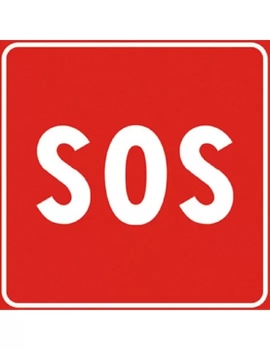 Plate 40x40 sheet metal class 1 fig. 305 " SOS " Plate 40x40 sheet metal class 1 fig. 305 " SOS "