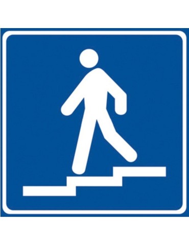Targa 40x40 lamiera classe 1 fig. 306 &quot; sottopassaggio pedonale &quot;
