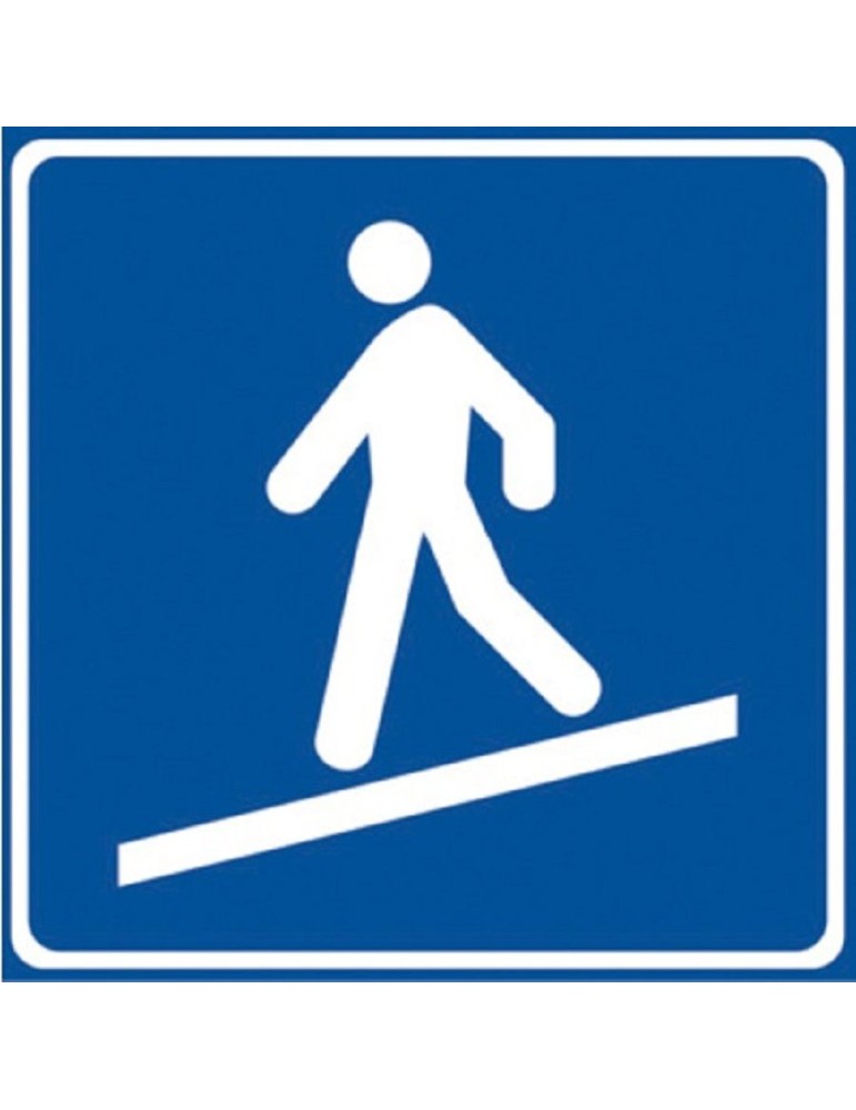 Placa 60x60 chapa metálica clase 1, fig. 308 "rampa peatonal inclinada"