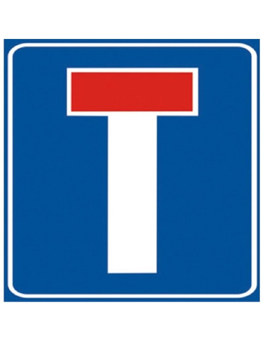 Schild 40x40 Blech Klasse 1 Abb. 309 " Sackgasse "