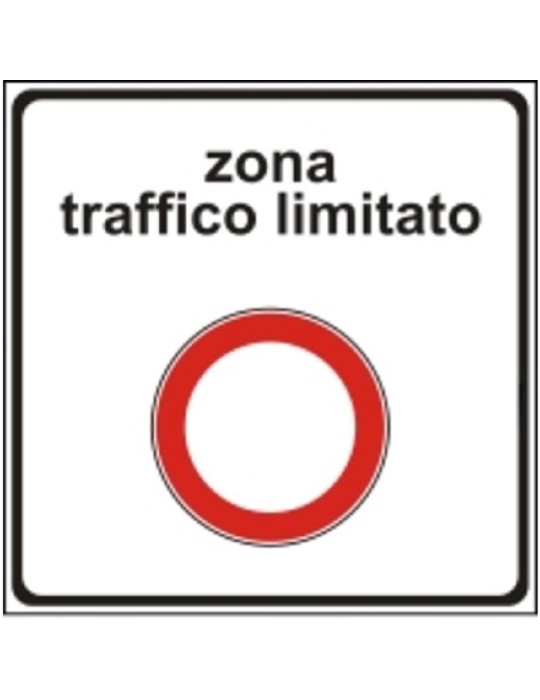 Placa 40x40 chapa metálica clase 1 fig. 322/a1 "área de tráfico limitada"