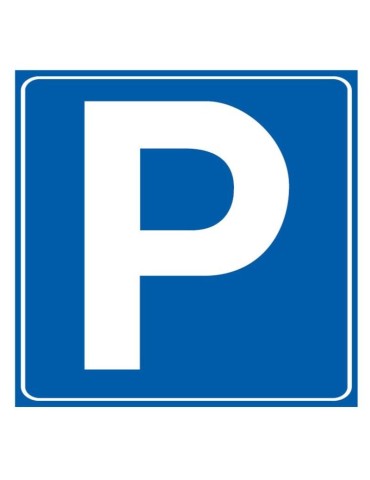 Targa 40x40 lamiera classe 1 fig. 76 &quot; parcheggio &quot;