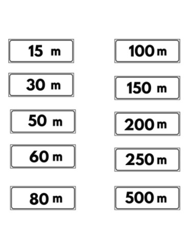 Supplementary panel in sheet metal class 1 dim. 40x20 cm fig. 77/f &quot; distance &quot;