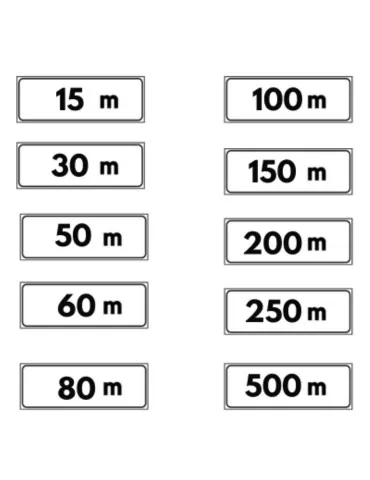 Supplementary panel in sheet metal class 1 dim. 40x20 cm fig. 77/f &quot; distance &quot;