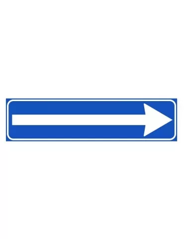 Targa in lamiera classe 1 100x25 fig. 348 " senso unico parallelo "