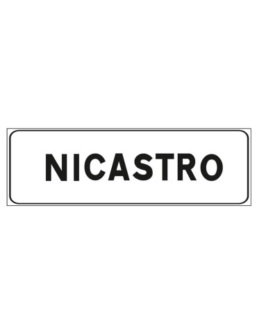 Targa in lamiera classe 1 150x70 fig. 273 &quot; inizio centro abitato &quot;