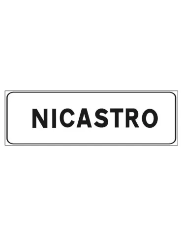 Targa in lamiera classe 1 150x70 fig. 273 &quot; inizio centro abitato &quot;