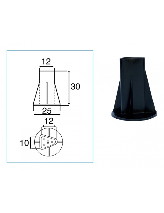 Base en PVC pour l’accouplement de marquage de limite
