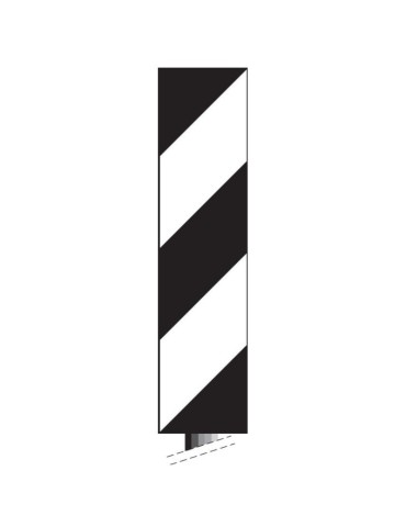 Classe 1 plaque de tôle 20x80 fig. 470/B « poteau de délimitation »