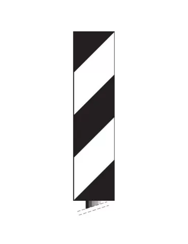 Targa in lamiera classe 1 20x80 fig. 470/B &quot; paletto di delimitazione &quot;