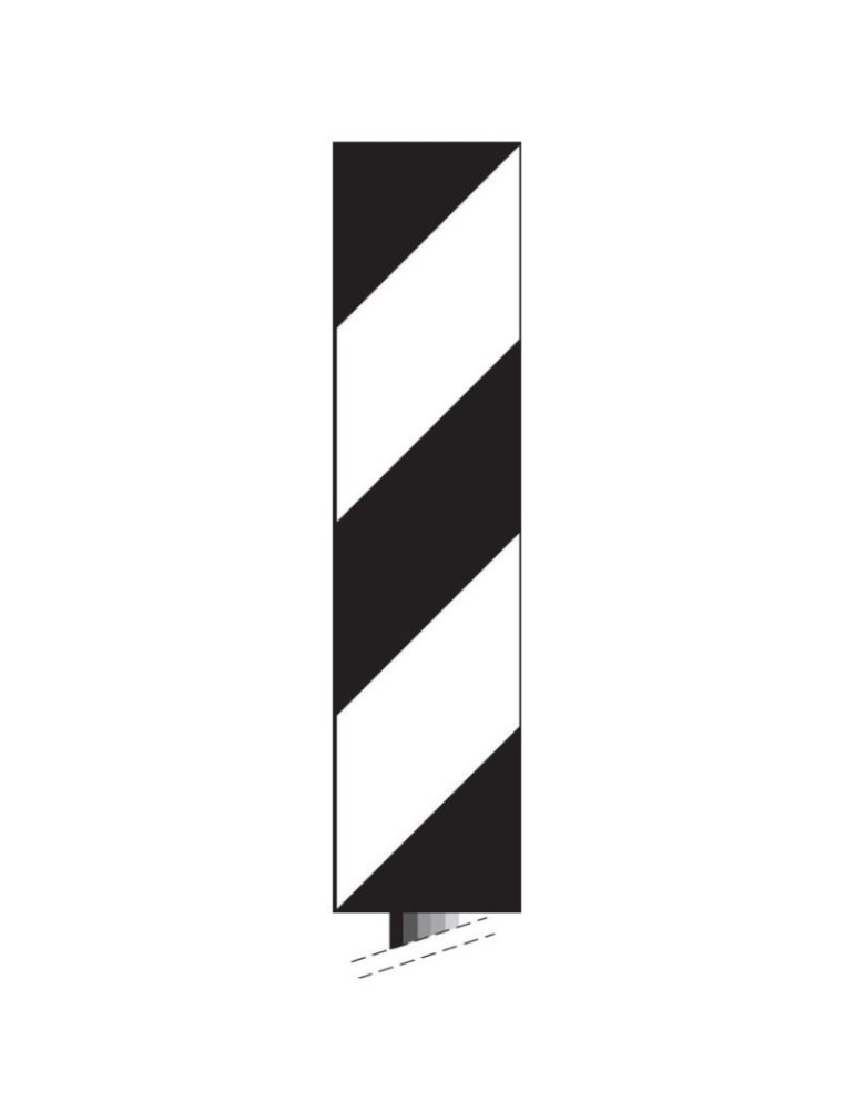 Targa in lamiera classe 1 20x80 fig. 470/B " paletto di delimitazione "