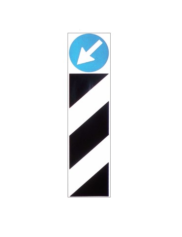 Plate in sheet metal class 1 25x100 fig. 470/d &quot; obstacle delimitation pole arrow to the left &quot;