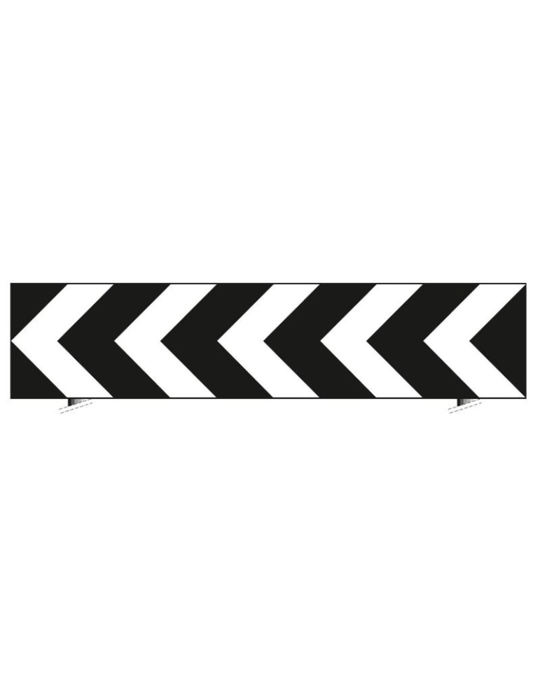 Plate in sheet metal class 1 240x60 fig. 466 " Delineator of a tight curve or hairpin bend "